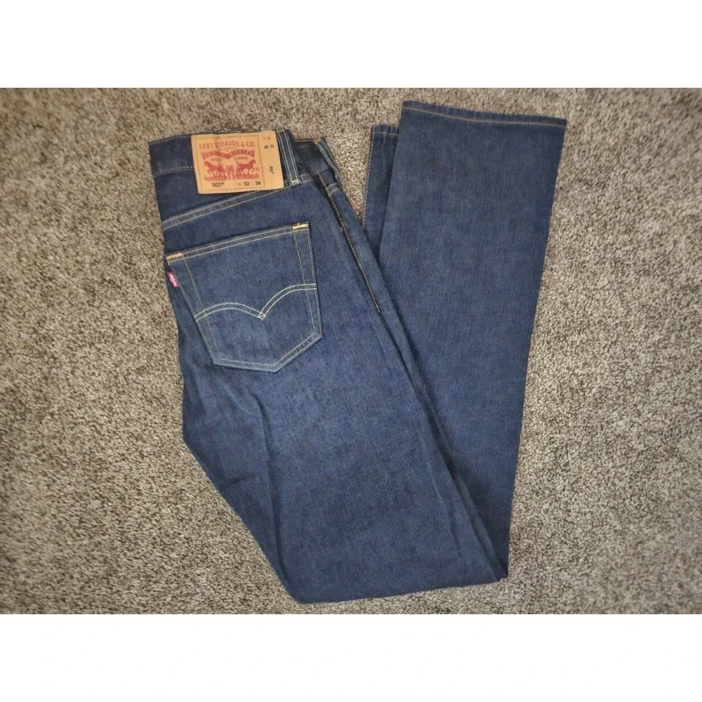 NWOT‎ Levi's Men's 501  Button Fly Original Fit Jeans Anchor 32W x 36L 005012501